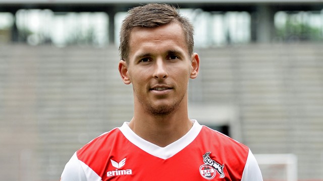 COLOGNE, GERMANY - JULY 21:  Pawel Olkowski poses during 1. FC Koeln team presentation at RheinEnergieStadion on July 21, 2014 in Cologne, Germany.  (Photo by Sascha Steinbach/Bongarts/Getty Images)